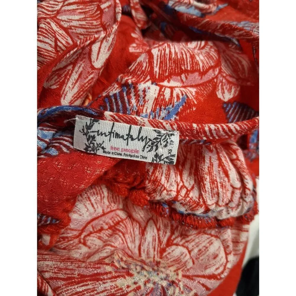 Intimately free People womens xsmall red dress lingerie sleep dainty romantic